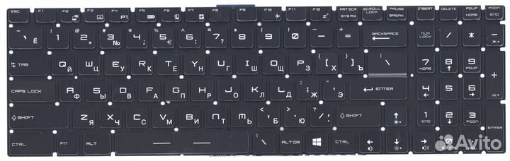 Клавиатура MSI GL63 8RC-683XRU с белой подсветкой