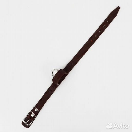 Ошейник кожаный тройной, с ручкой, 57 х 2.5 см, ош