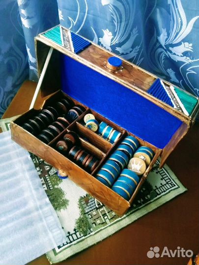 Шахматы нарды шашки. Ручная работа