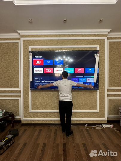 Установка телевизора на стену, настройка SMART tv
