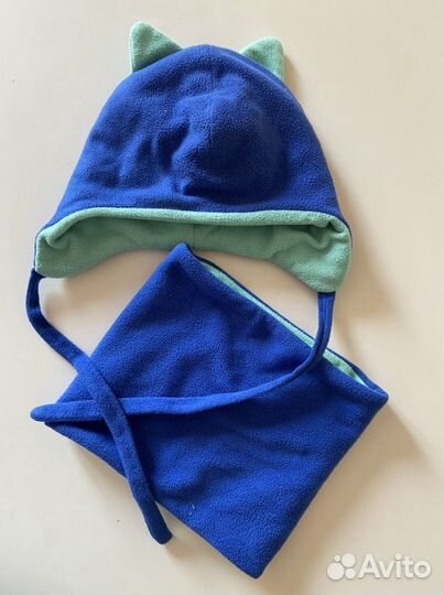 Комплект шапка и снуд для мальчика размер 46-48