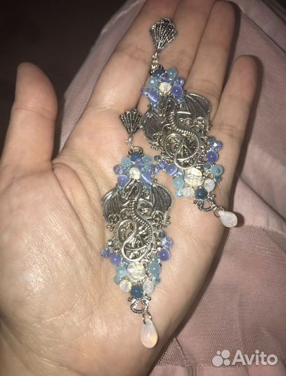 Серьги Драконы