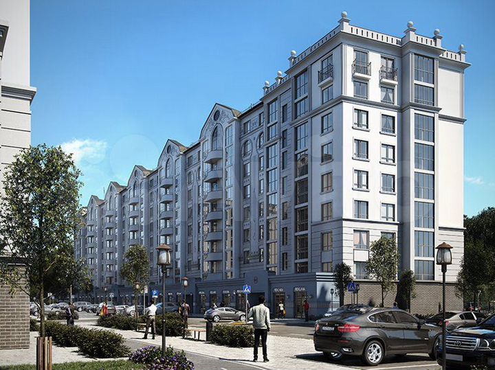 2-к. квартира, 67,1 м², 6/9 эт.
