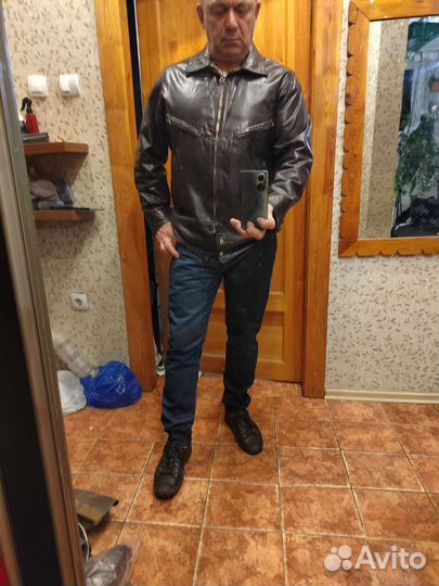 Кожаная куртка лётная (шевретка)