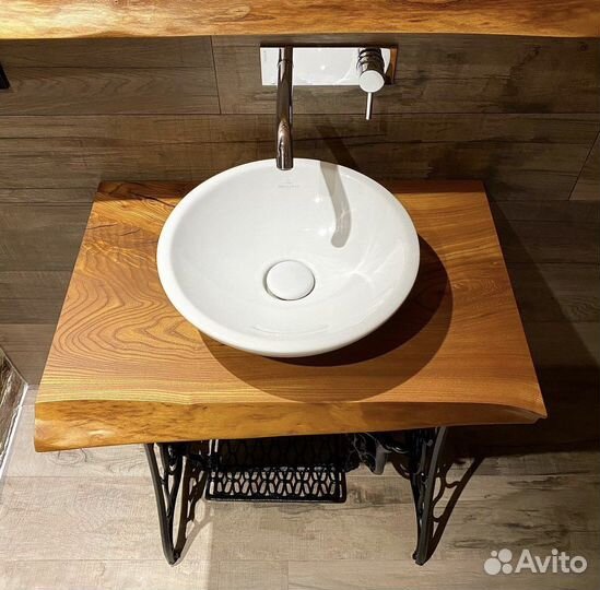 Тумба под раковину из слэба лофт