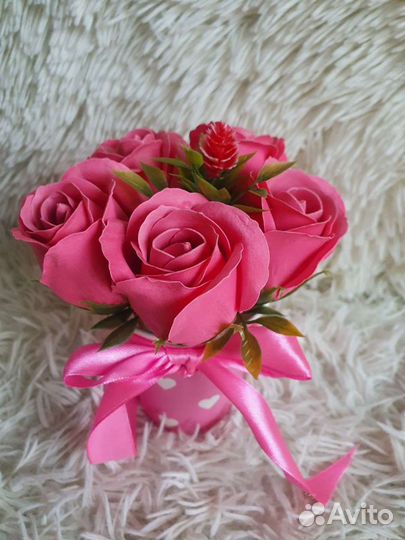 Букет из мыльных роз