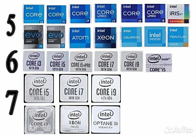 Наклейки Windows,Intel,AMD,Nvidia большой выбор