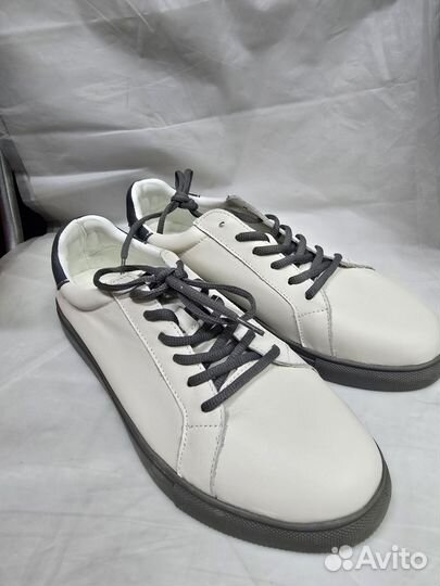 Мужские кожаные кеды 45