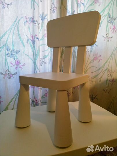 Стул и стол икеа Маммут IKEA Mammut белый