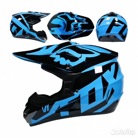 Мотошлем кроссовый Fox защитный мото шлем эндуро