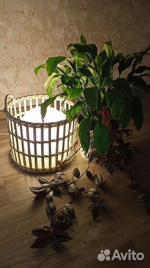 Корзина плетеная из эколозы