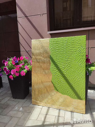 Интерьерная картина в технике барельеф