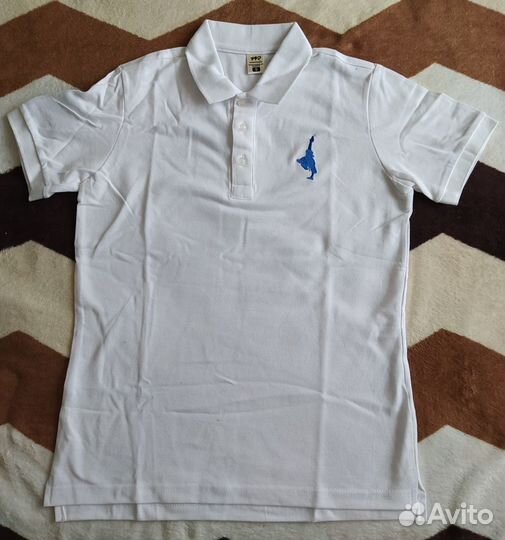 Футболка поло с принтом тхэквондо (белый) размер S