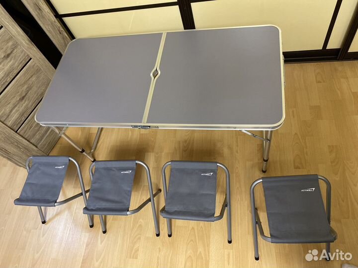 Стол туристический складной и 4 стула. Новый