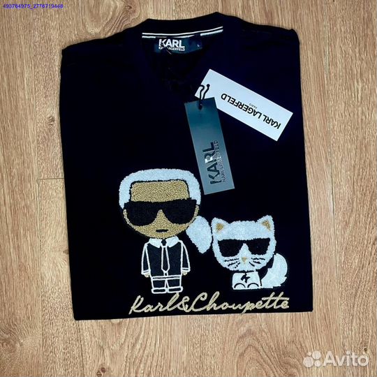 Футболка Karl Lagerfeld черная S XL XXL (Арт.59718)