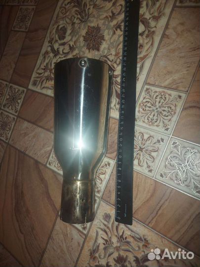 Глушитель прямоточный короткий для мотоцикла