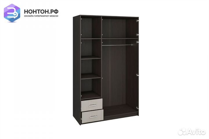 Шкаф 3-створчатый Сеул венге / лоредо