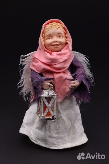 Ватные елочные игрушки Ангел света и тепла