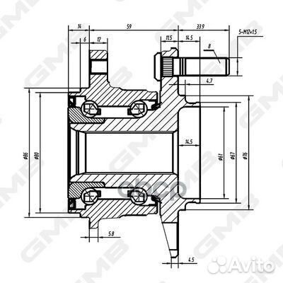 Ступица, задняя GH34940 GMB