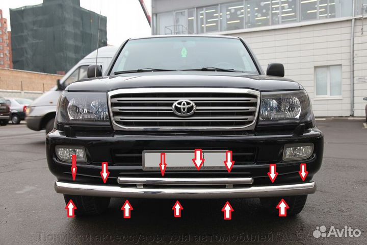 Защита переднего бампера Toyota Land Cruiser 100