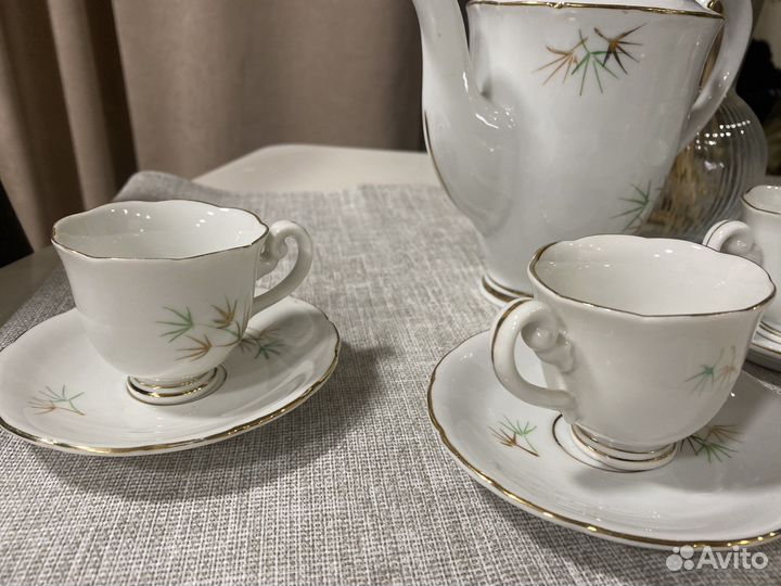 Кофейный фарфоровый сервис Сев.Корея 1960-1969гг