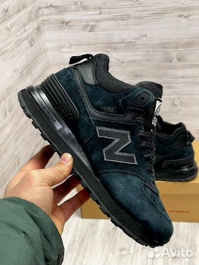 Кроссовки New Balance 574 Stone Island с мехом