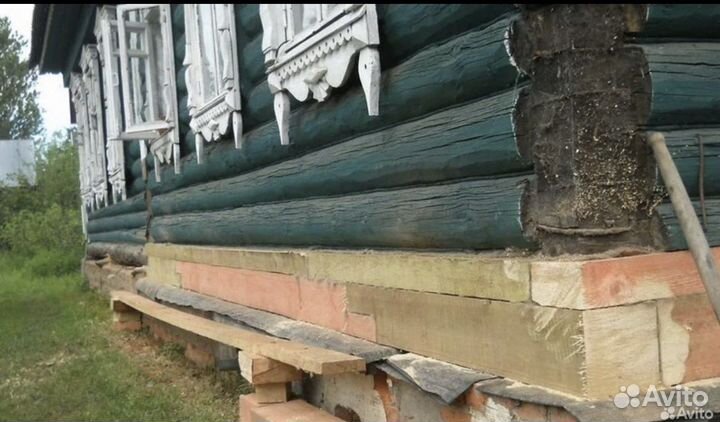 Замена венцы подъём домов