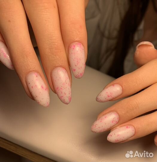 Маникюр с покрытием, наращивание