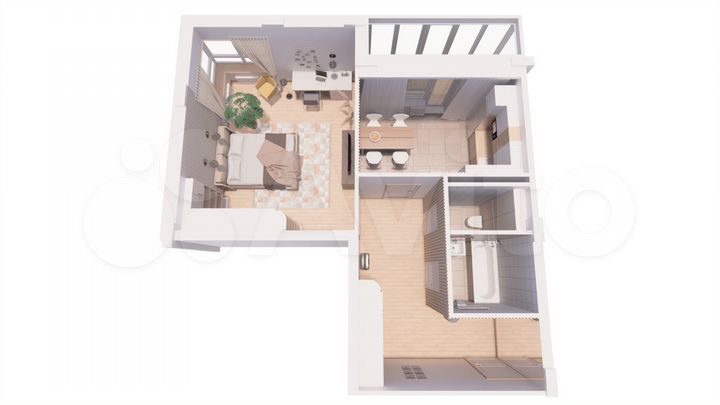 1-к. квартира, 57,2 м², 19/19 эт.