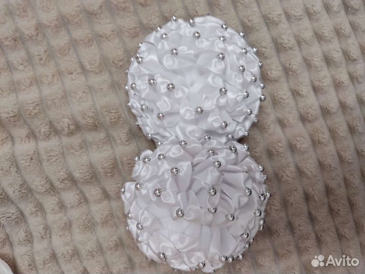 Банты для волос белые