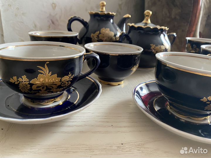 Сервиз чайный Довбыш на 6 персон нет 1 блюдца