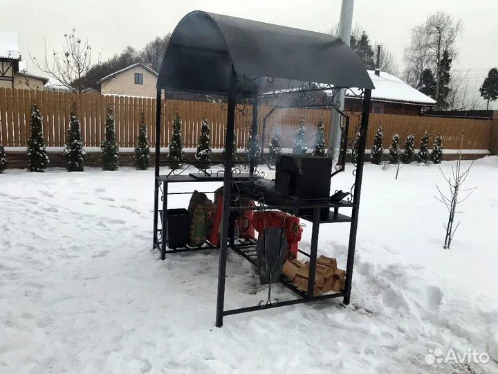 Мангал с печкой