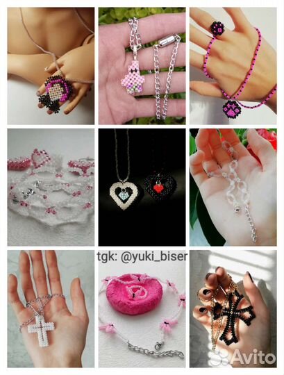 Подвески и чокеры из бисера на заказ