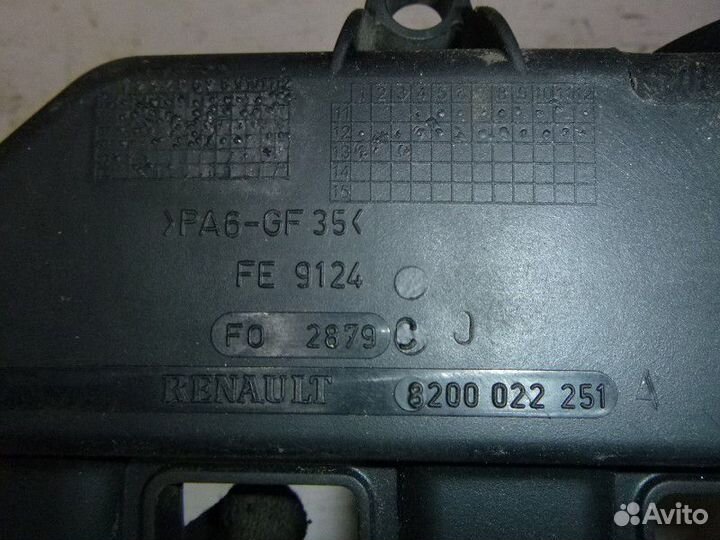 Коллектор впускной renault duster 2012