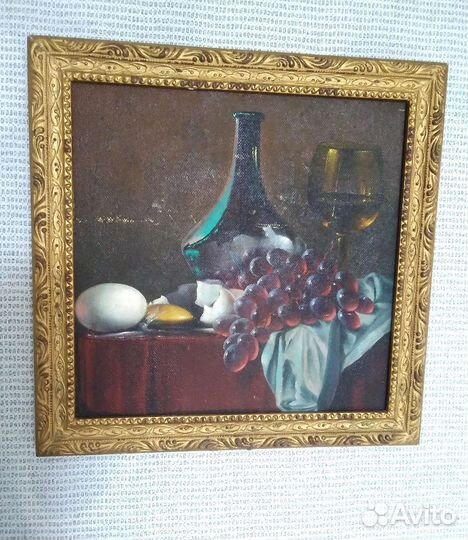 Натюрморт. Живопись масло, н/х. Винтаж