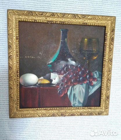 Натюрморт. Живопись масло, н/х. Винтаж