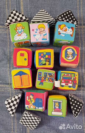 Кубики мягкие сенсорные развивающие