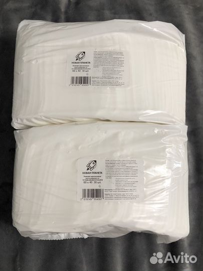 Пеленки одноразовые 60х40, 30 штук