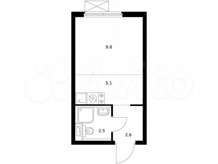 Квартира-студия, 20 м², 2/17 эт.