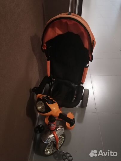 Велосипед коляска с ручкой