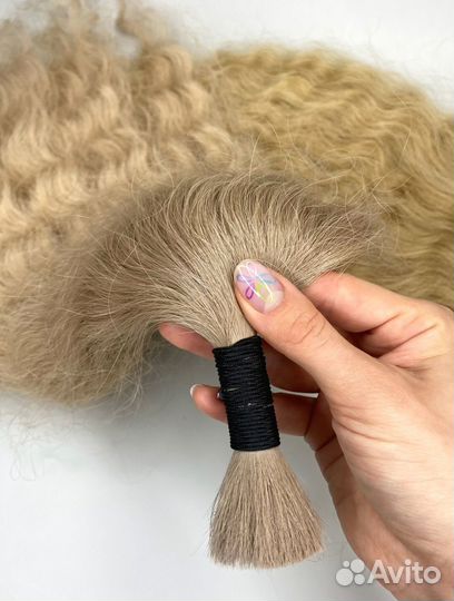 Волосы для наращивания, 40см, кудри, надёжно