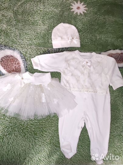 Костюм для крещения+полотенце