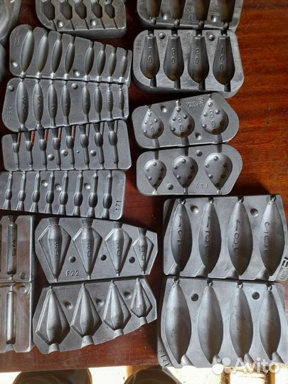 Формы для литья рыболовных грузил