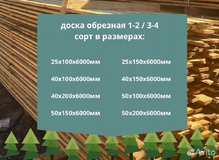 Доска 2-3 сорт