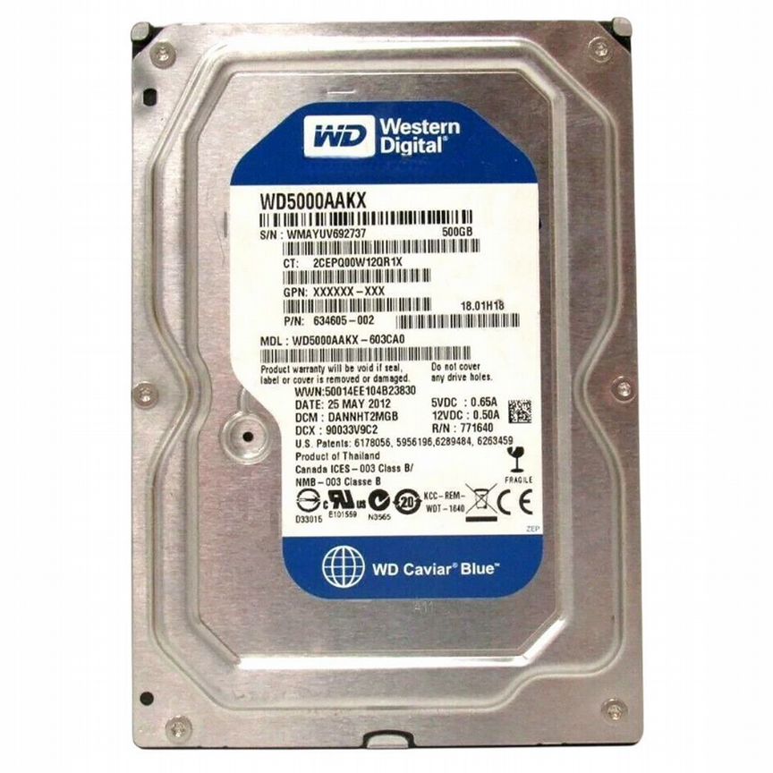 [634605-002] Жесткий Диск Hp 500gb Sata3 3,5" Hdd 634605-002