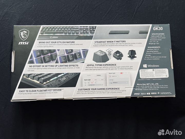 Клавиатура MSI vigor gk30