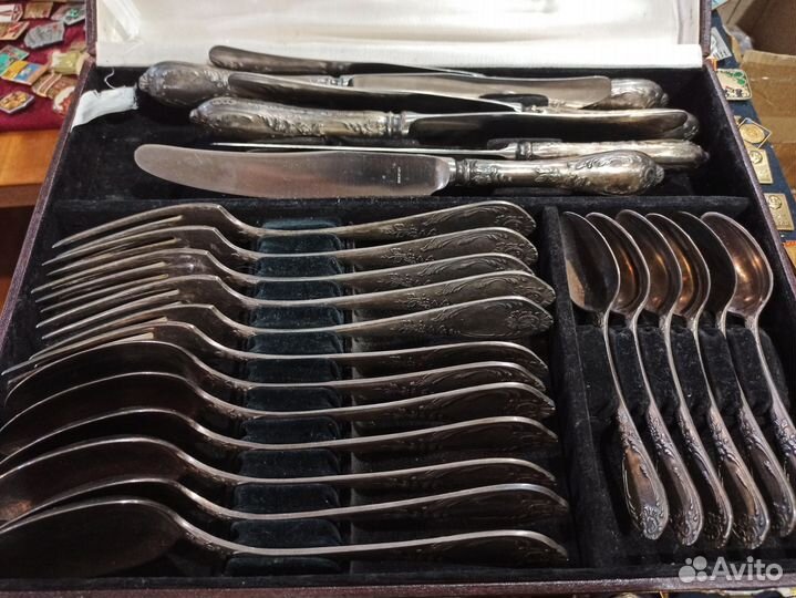 Набор столовых приборов мельхиор СССР