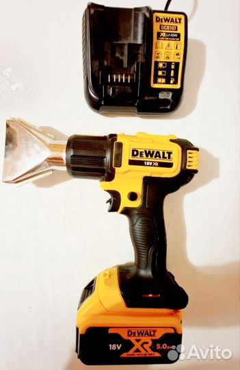 Аккумуляторный строительный фен DeWalt dce530 18v