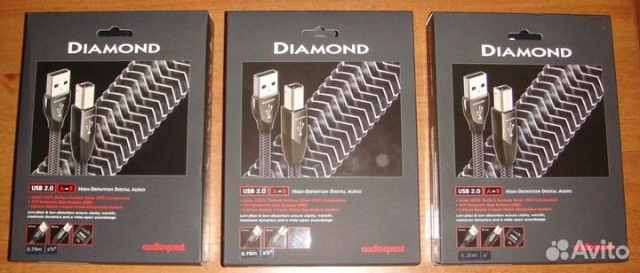 Audioquest Diamond, Vodka, USB, RJ/E, hdmi, оптика