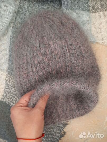 Зимняя Шапка и шарф из ангоры